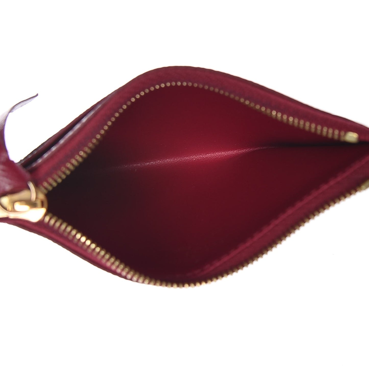 Monogram Zipped Card Holder Fuchsia