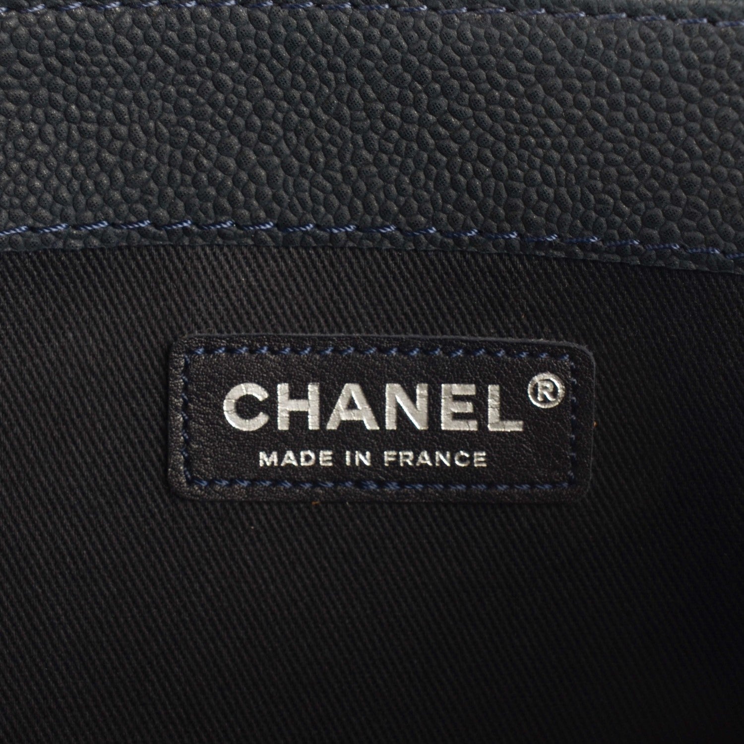 Chanel Iridescent Caviar Quilted Medium Lady Pearly Flap Navy Blue 6 of 8
