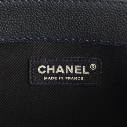 Chanel Iridescent Caviar Quilted Medium Lady Pearly Flap Navy Blue 6 of 8