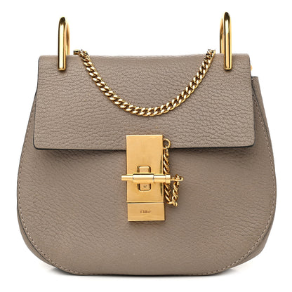 Chloe Grained Lambskin Mini Drew Shoulder Bag Motty Grey 1 of 10