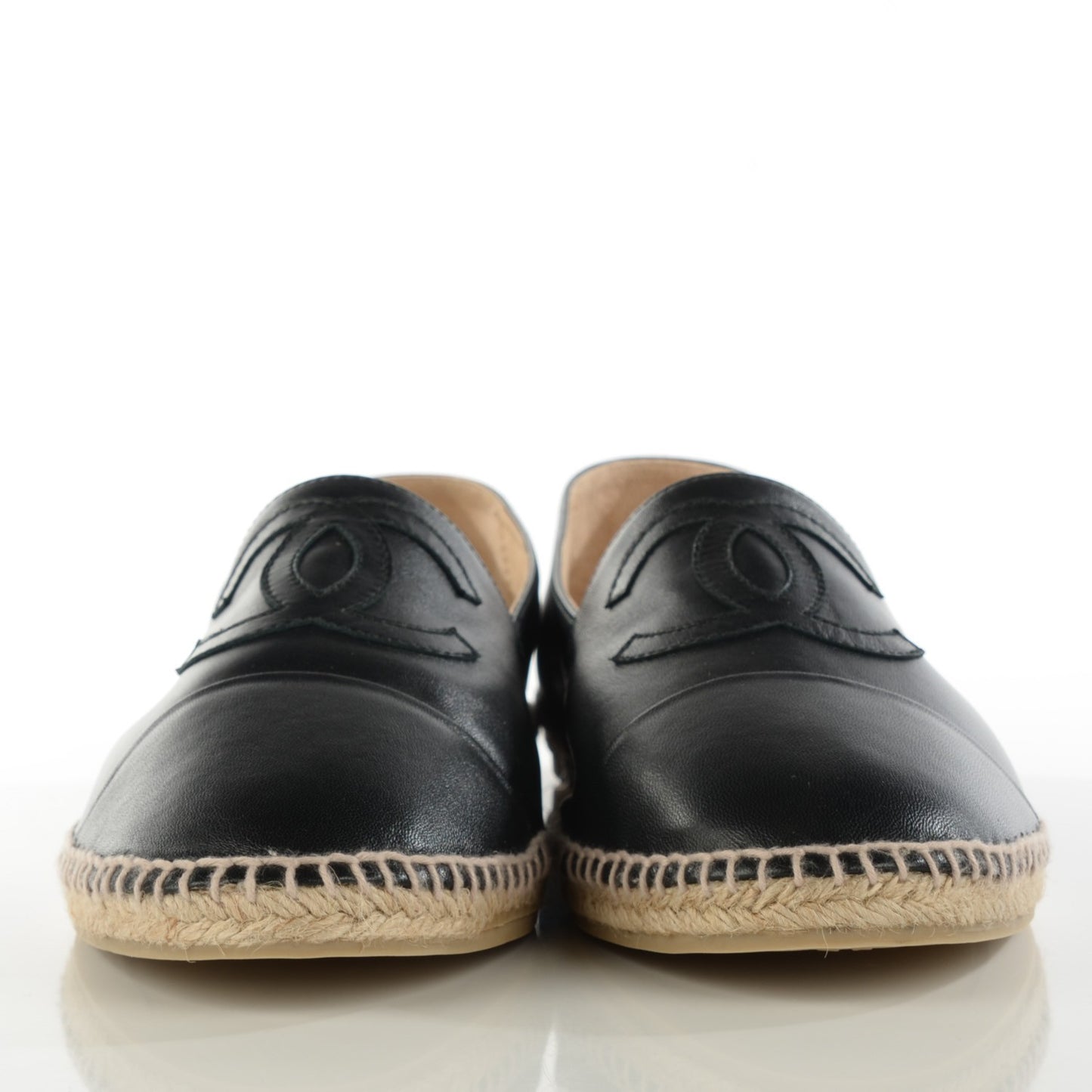 Lambskin CC Mens Espadrilles 43 Black