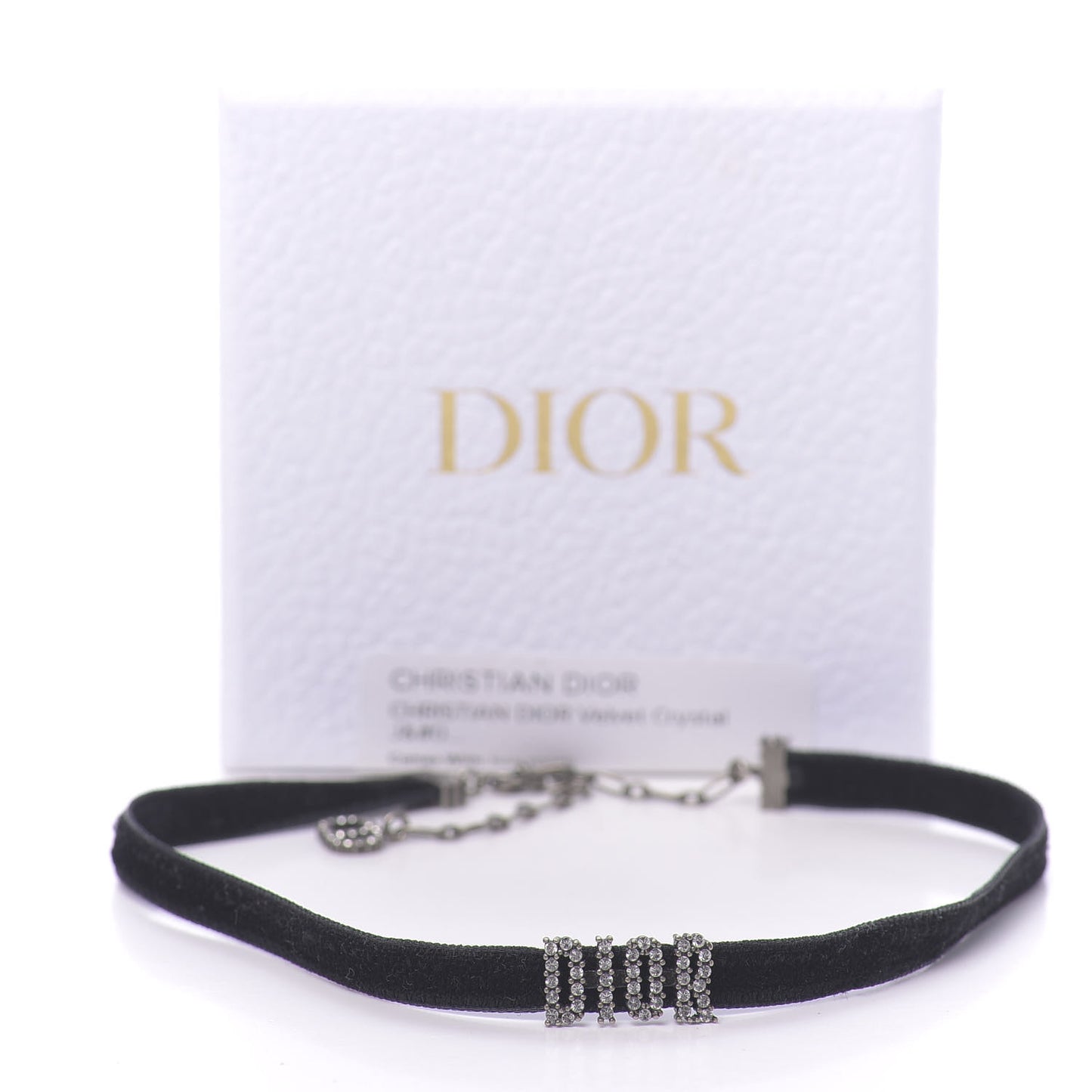 Velvet Crystal DIOR Choker Necklace Black