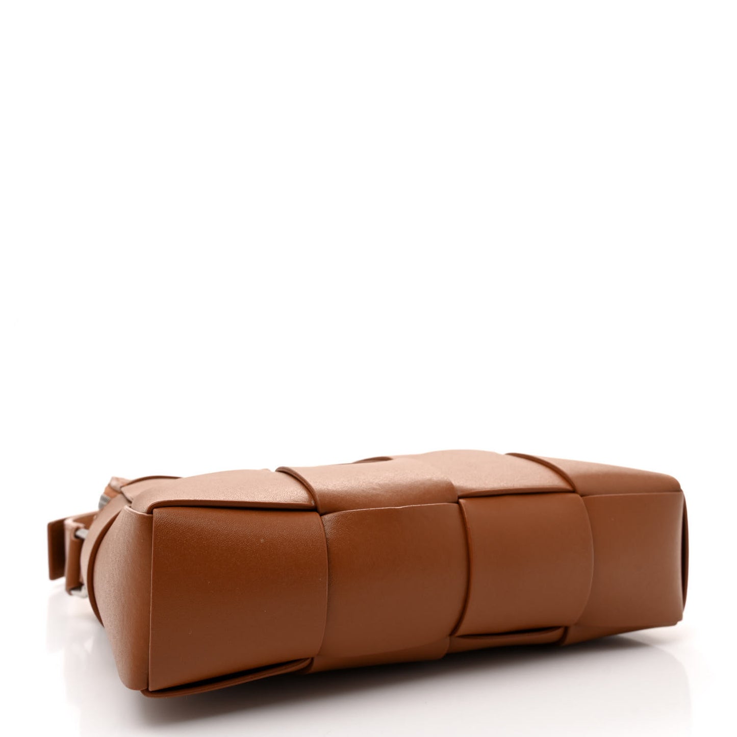 Lambskin Maxi Intrecciato Cassette Camera Bag Caramel