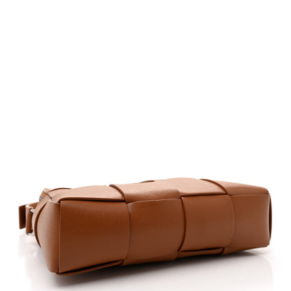 Bottega Veneta Lambskin Maxi Intrecciato Cassette Camera Bag Caramel 4 of 10