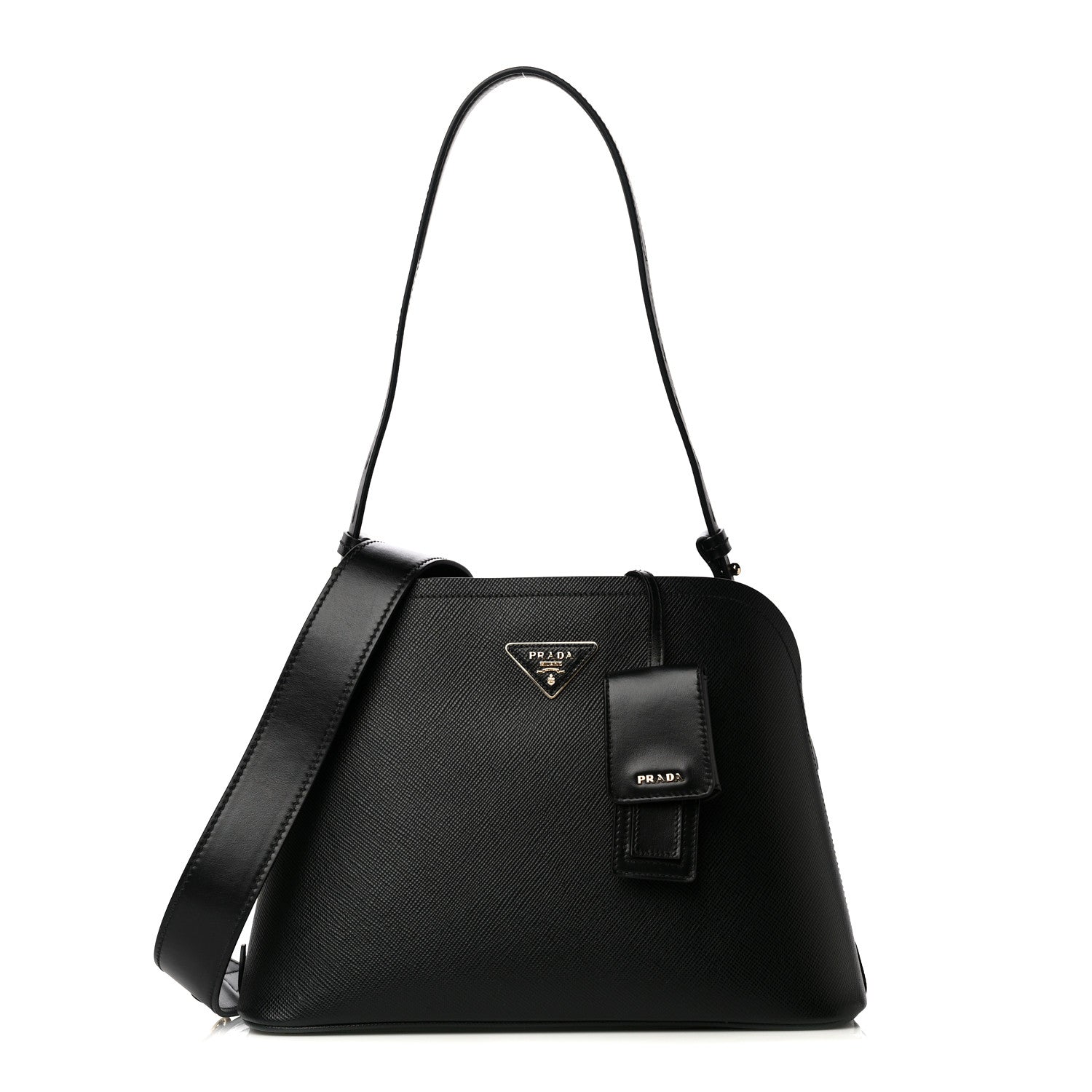 Prada Saffiano Cuir Small Matinee Tote Black 1 of 9