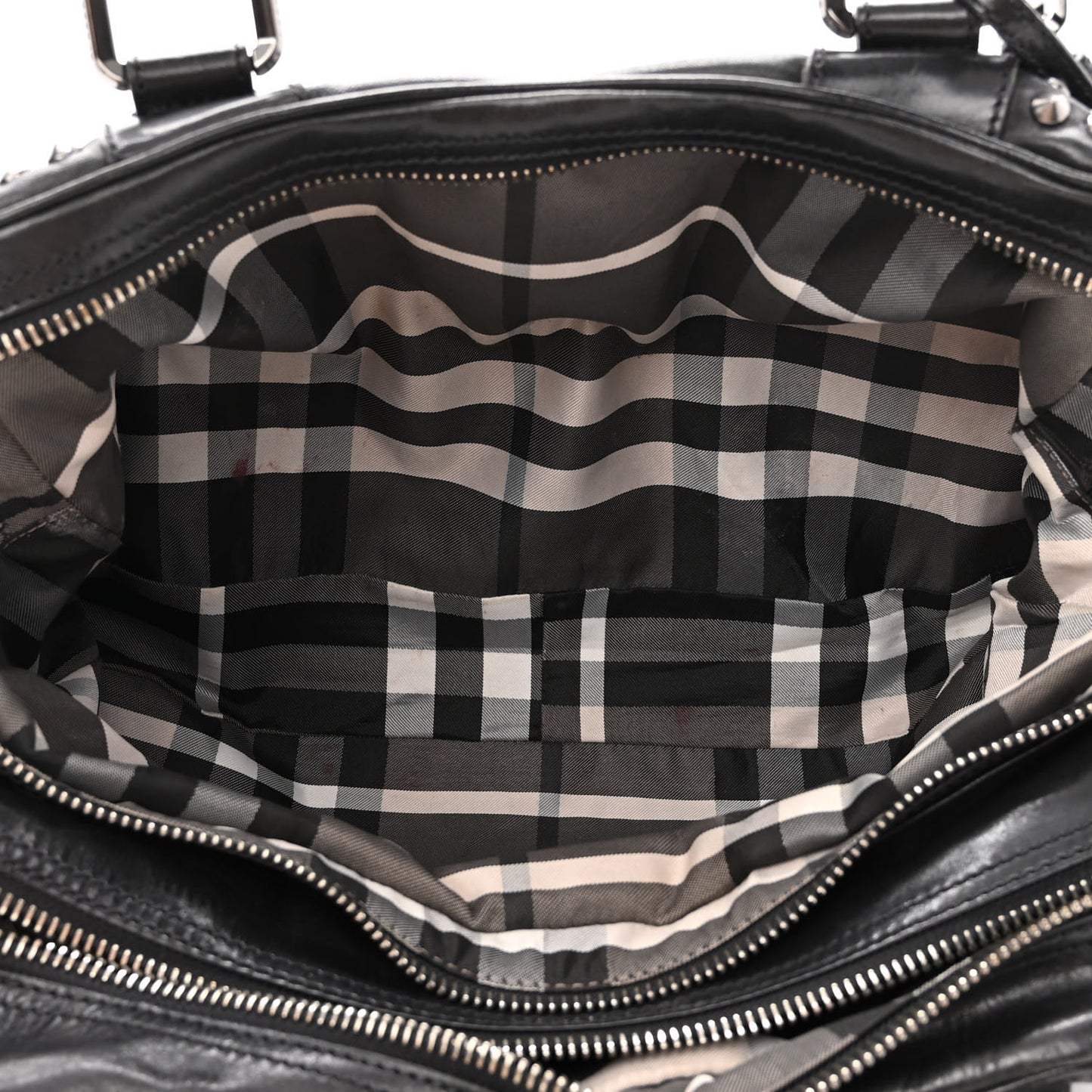 Prorsum Calfskin Studded Knight Satchel Black