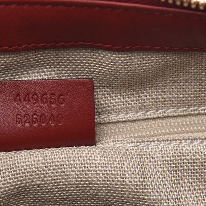 Gucci Soft Microguccissima Small Zippered Satchel Rosso 8 of 10