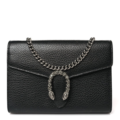 Gucci Calfskin Mini Dionysus Chain Wallet Black 1 of 9