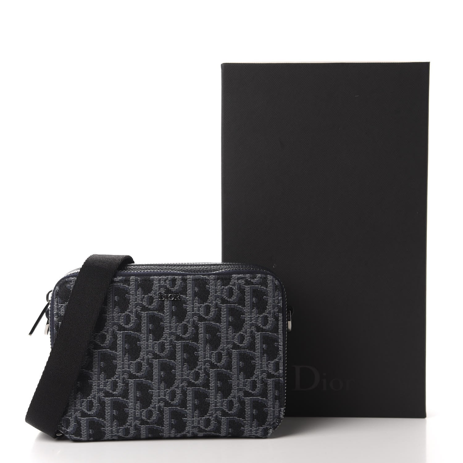 Christian Dior Oblique Pouch Navy Blue 10 of 10
