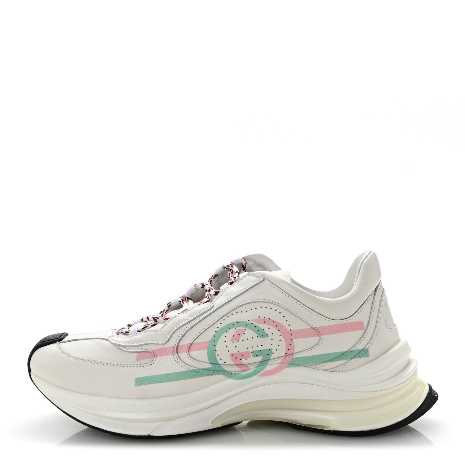 Gucci Ultralight Plutone Calfskin Womens Gucci Run Sneakers 40.5 Great White 1 of 10