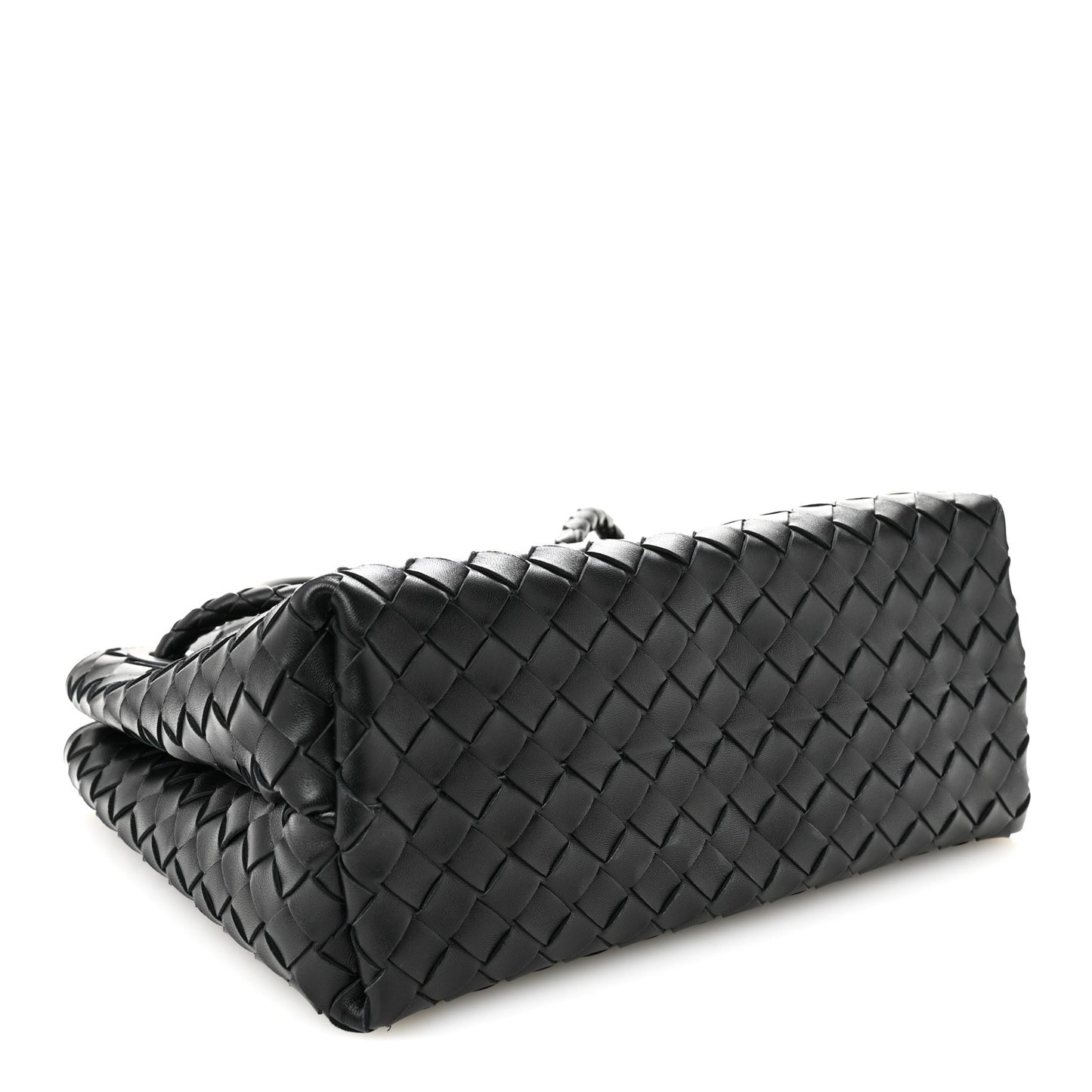 Nappa Intrecciato Medium Andiamo Shoulder Bag Black