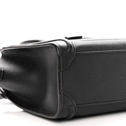 Celine Drummed Calfskin Nano Luggage Black 8 of 11