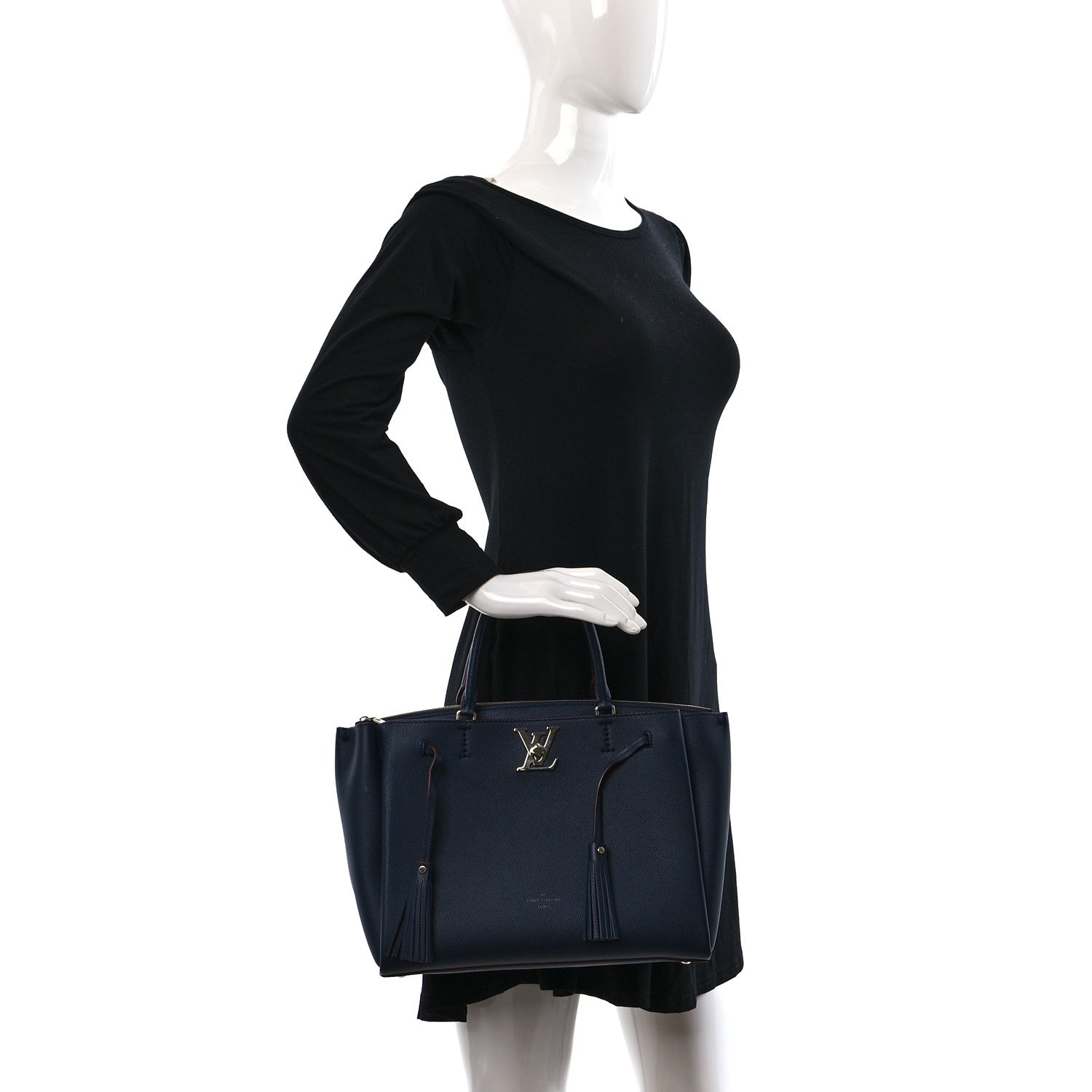 Louis Vuitton Calfskin Lockmeto Marine Rouge 2 of 13