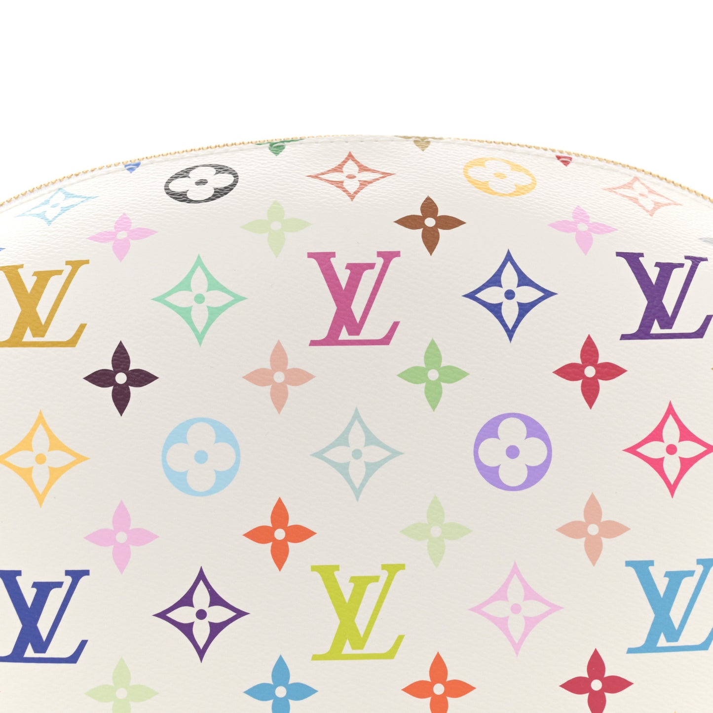 LV X TM Monogram Multicolor Cosmetic Pouch GM White