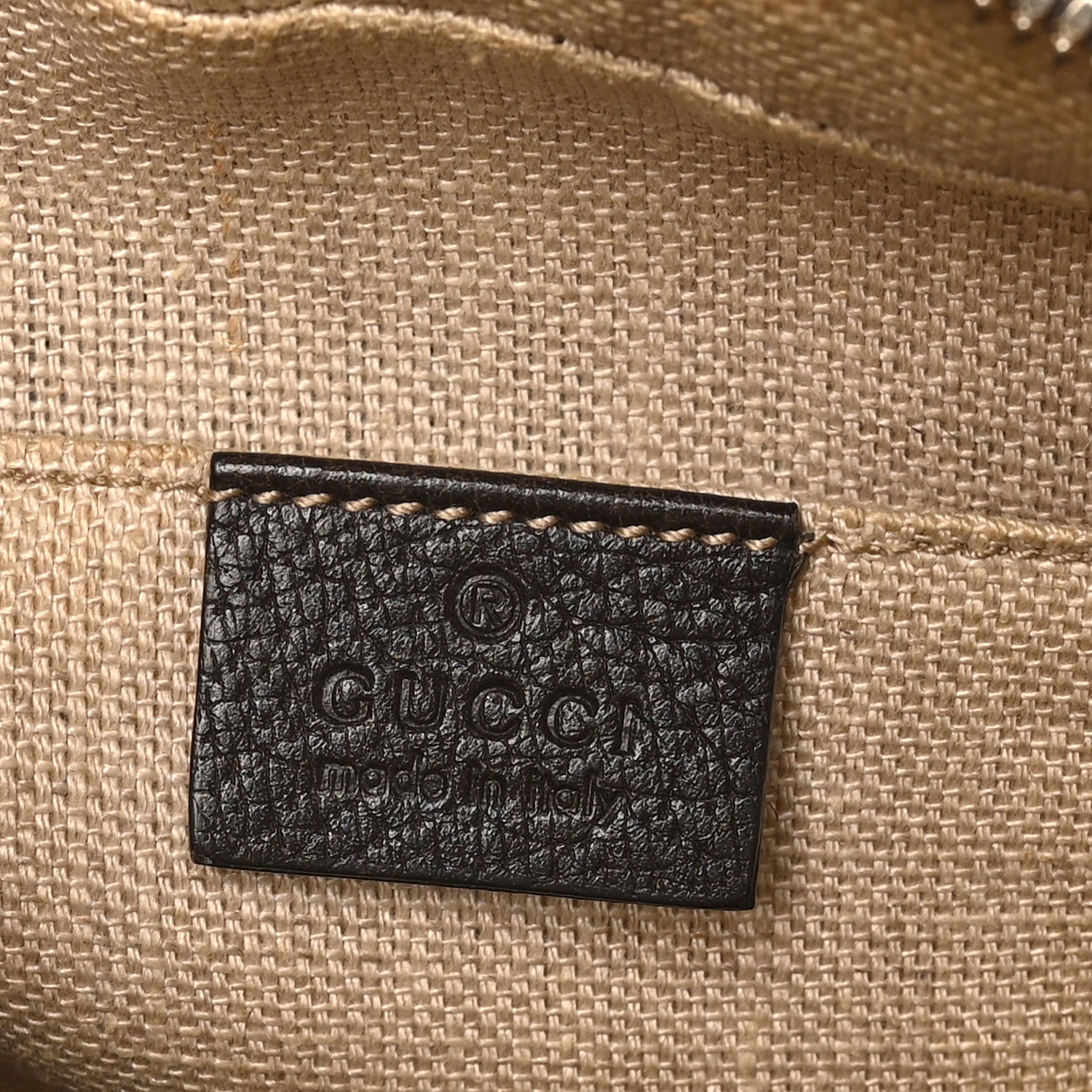 Gucci GG Supreme Monogram Web Small Webby Bee Shoulder Bag Dark Brown 6 of 10
