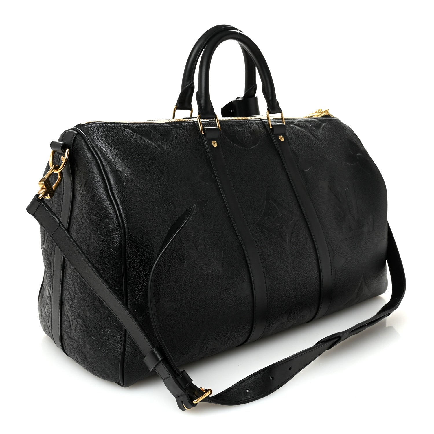 Louis Vuitton Empreinte Monogram Giant Keepall Bandouliere 45 Black 2 of 8