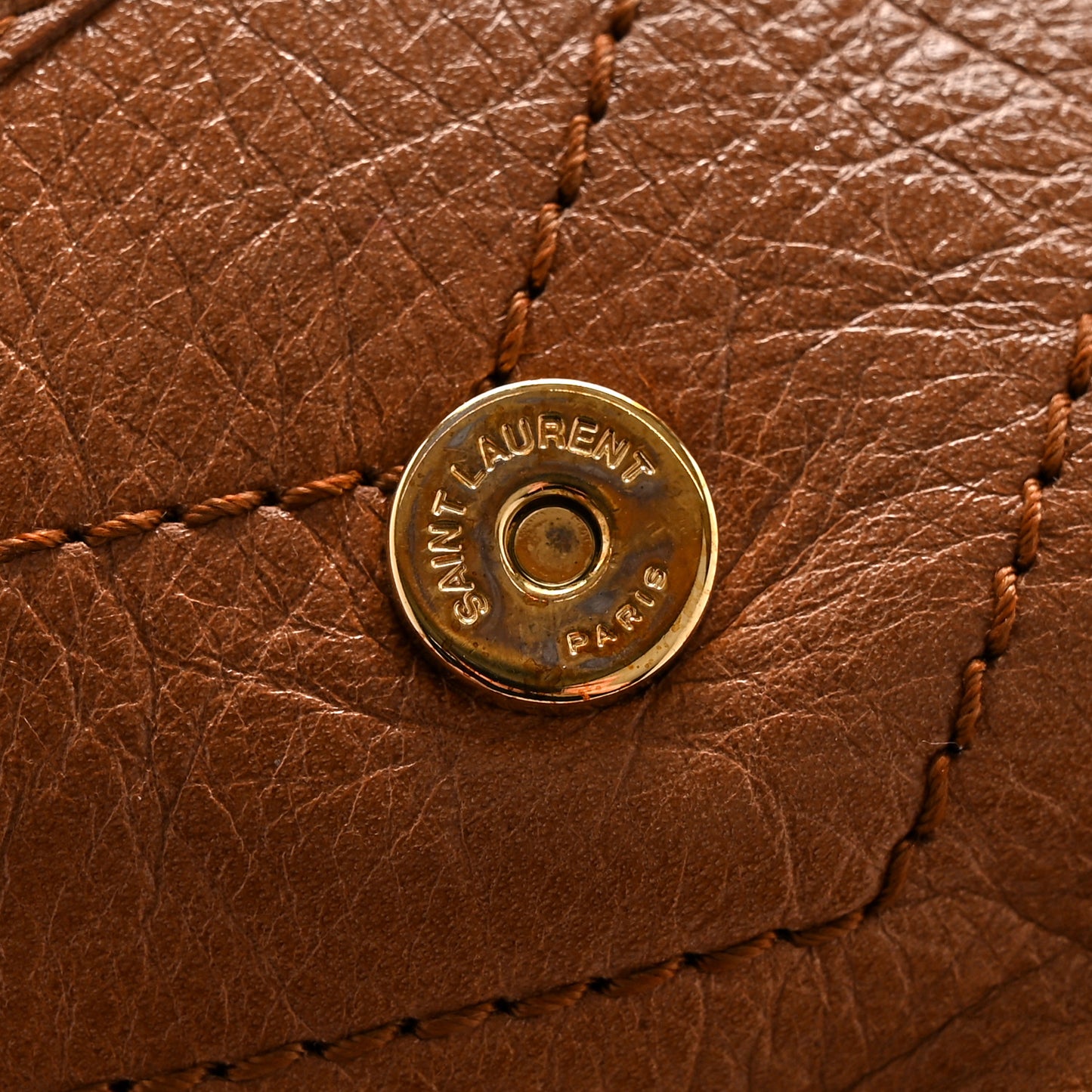 Crinkled Calfskin Matelasse Monogram Baby Niki Chain Satchel Light Caramel
