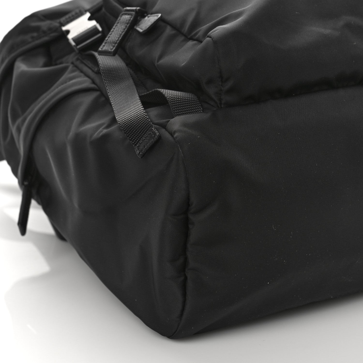 Prada Re-Nylon Saffiano Logo Double Buckle Backpack Black 7 of 8