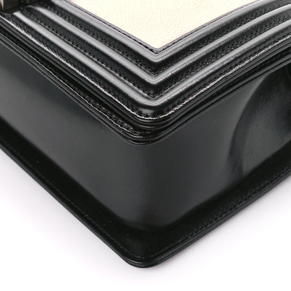 Chanel Metallic Glazed Calfskin Medium Boy Flap Pink Black 10 of 11