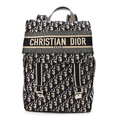 Christian Dior Oblique Backpack Blue White 1 of 12
