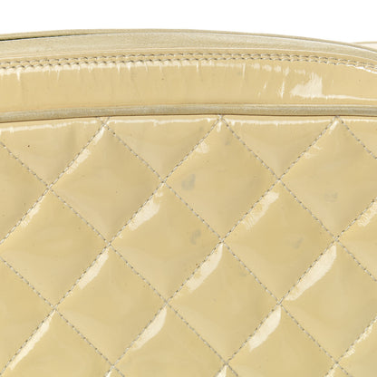 Chanel Patent Quilted Tassel Camera Case Beige 15 of 16