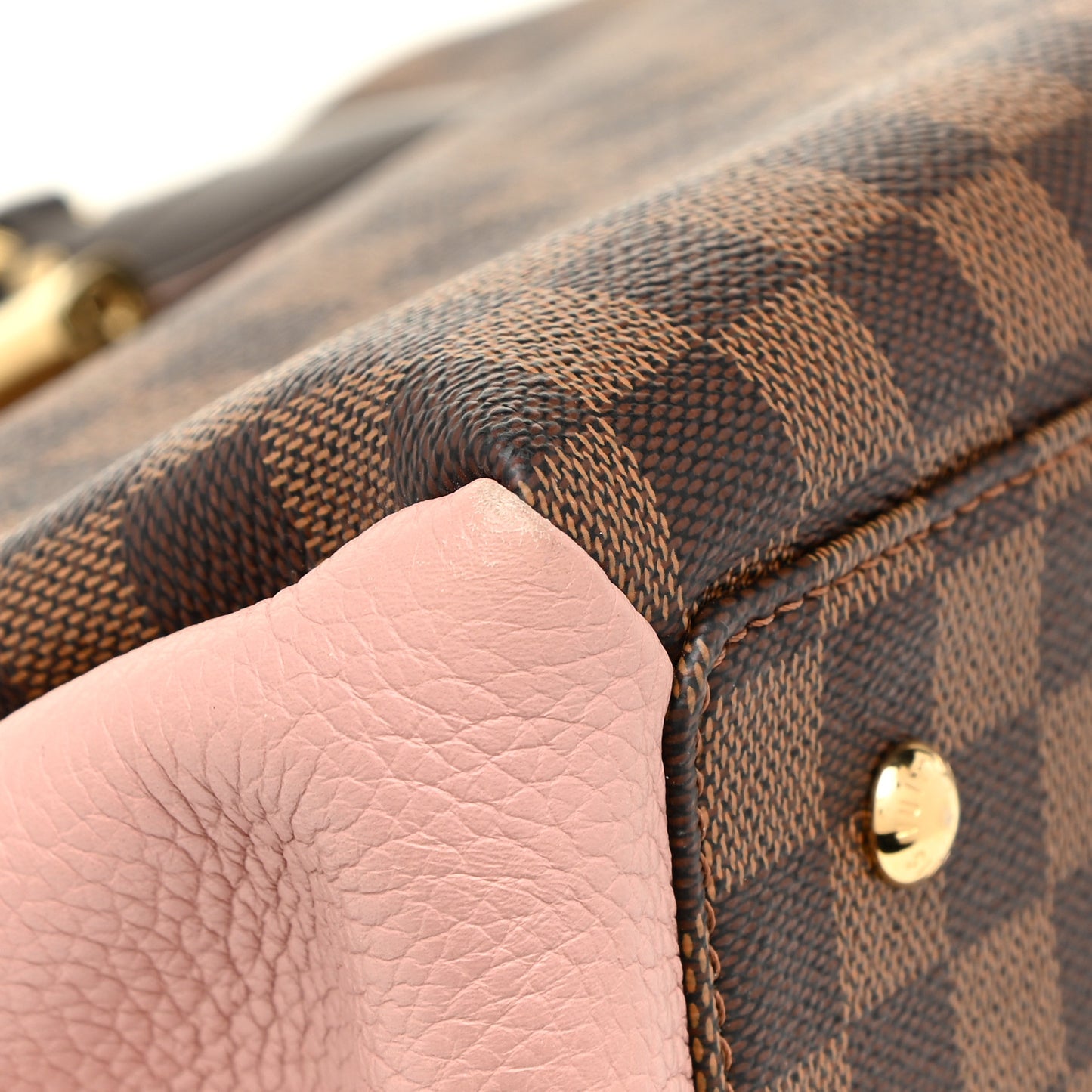 Cuir Taurillon Damier Ebene Normandy Magnolia