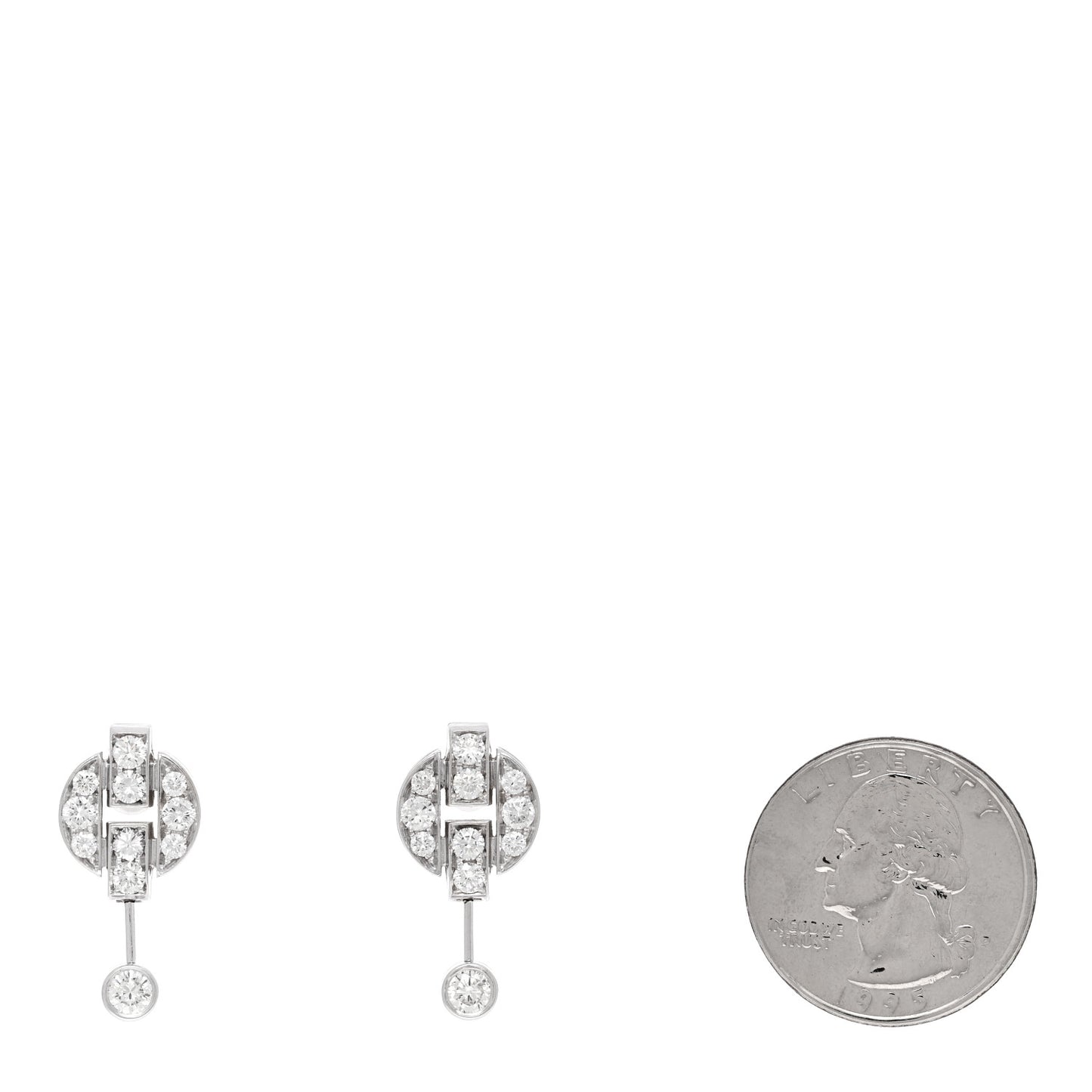 18K White Gold Diamond Himalia Drop Earrings