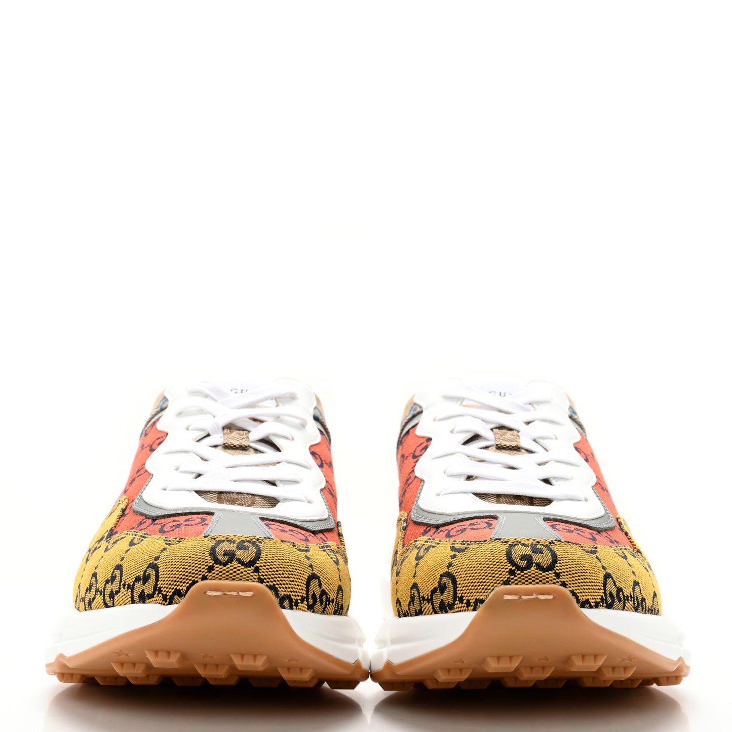 Monogram Multicolor Mens Rhyton Sneakers 10 Yellow Blue Great White Tabasco