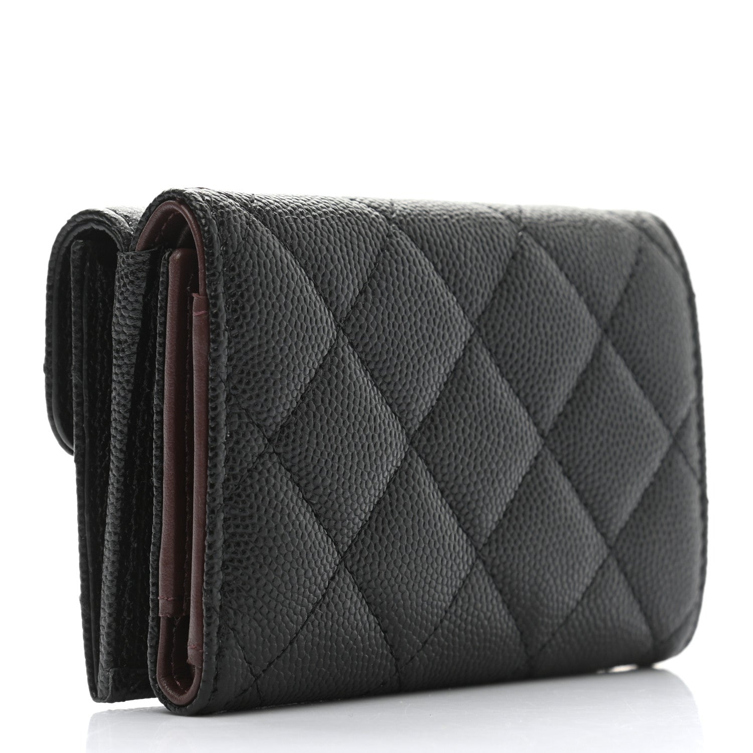 Chanel Caviar Quilted Double Flap Wallet Black 3 of 9