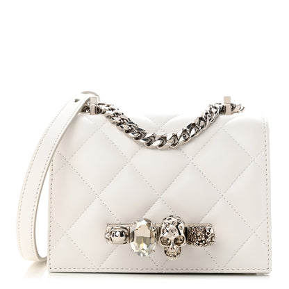 Alexander McQueen Lambskin Quilted Knuckle Shoulder Bag White 1 of 10