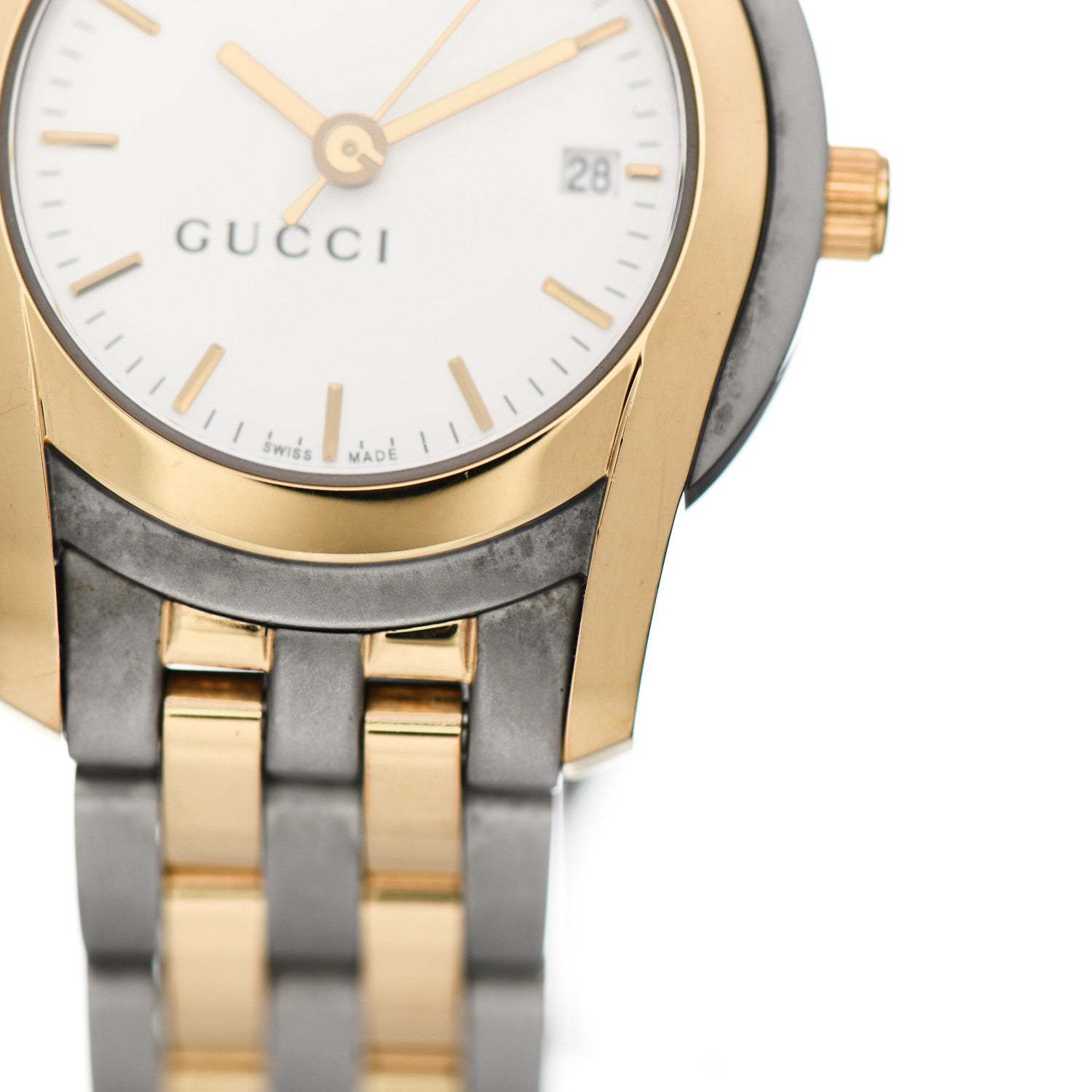 Gucci Stainless Steel Mother of Pearl 27mm 5500L Two Tone Quartz Watch 5 of 6