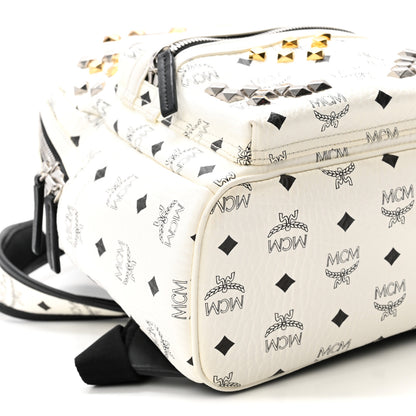 MCM Visetos Studded Small Stark M Backpack White 8 of 11