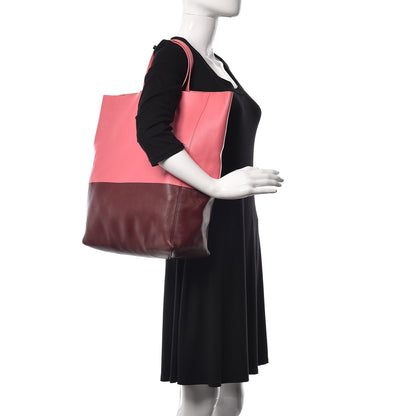 Celine Lambskin Vertical Bi-Cabas Pink Rust 2 of 11
