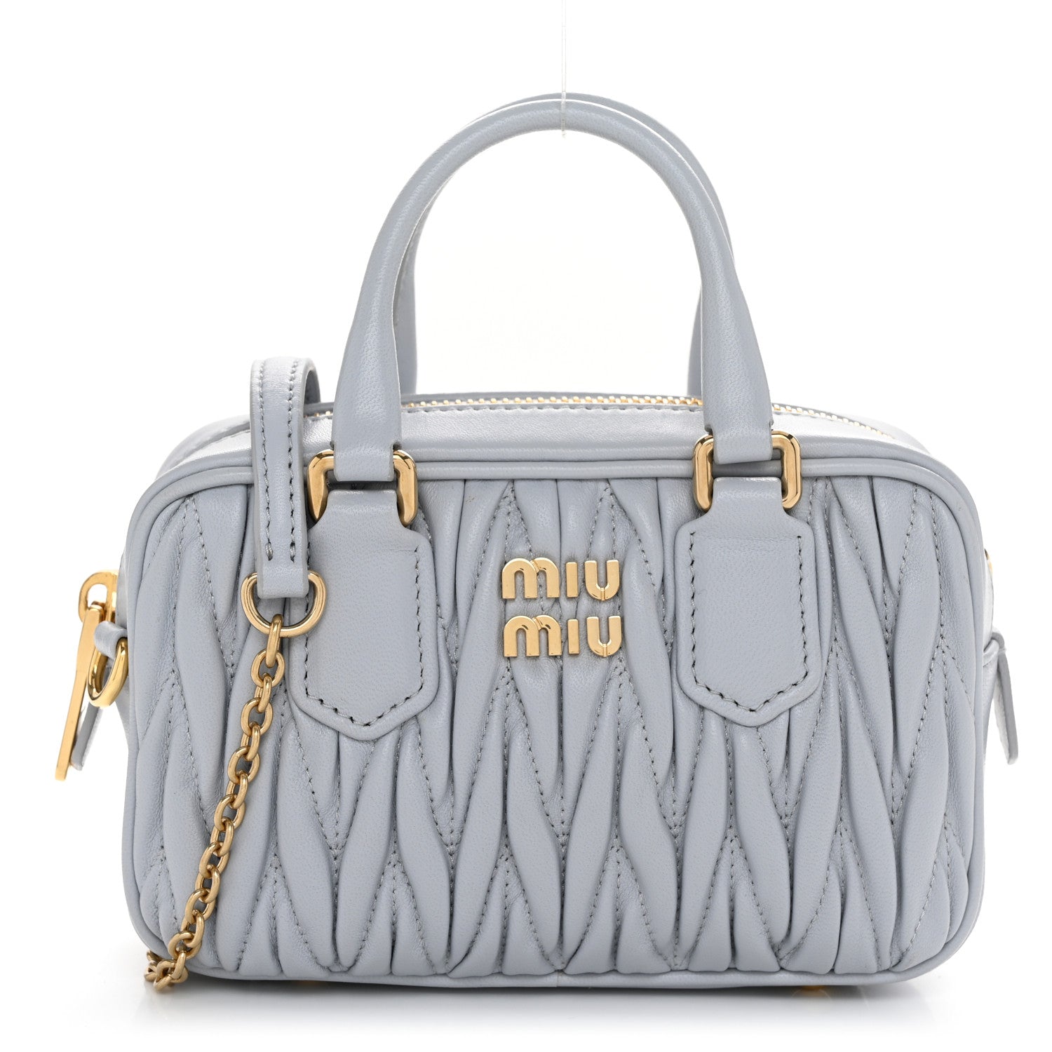 Miu Miu Nappa Matelasse Micro Arcadie Fiordaliso 1 of 10