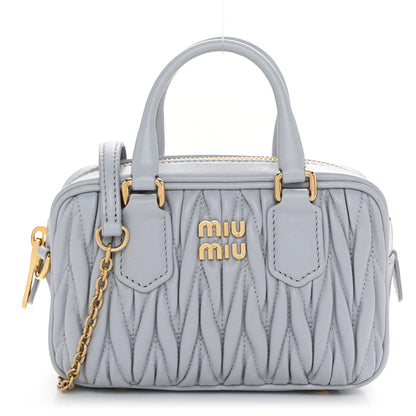 Miu Miu Nappa Matelasse Micro Arcadie Fiordaliso 1 of 10