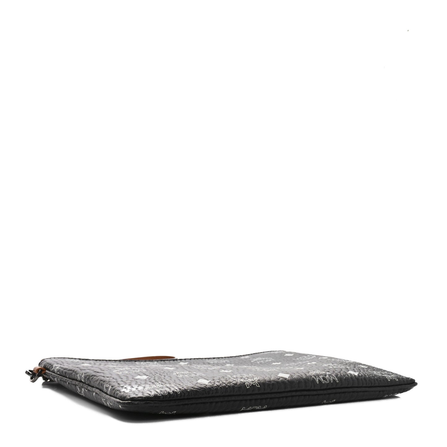 Visetos Medium Stark Wristlet Pouch Black Cognac