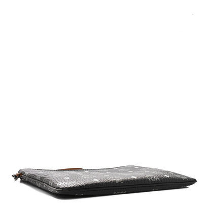 MCM Visetos Medium Stark Wristlet Pouch Black Cognac 4 of 8