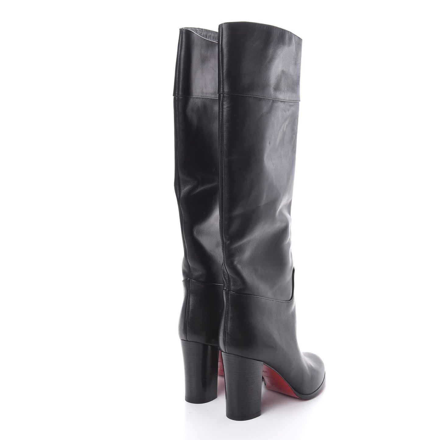 Calfskin Dartata 70 Tall Boots 35.5 Black