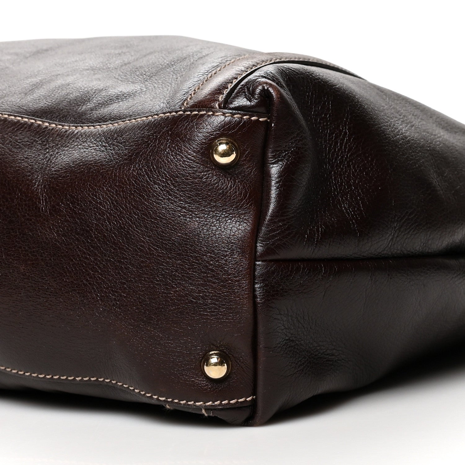 Gucci Calfskin Large Britt Shoulder Bag Dark Brown 10 of 12