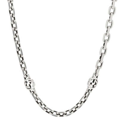 Gucci Sterling Silver Interlocking GG Chain Necklace 1 of 3