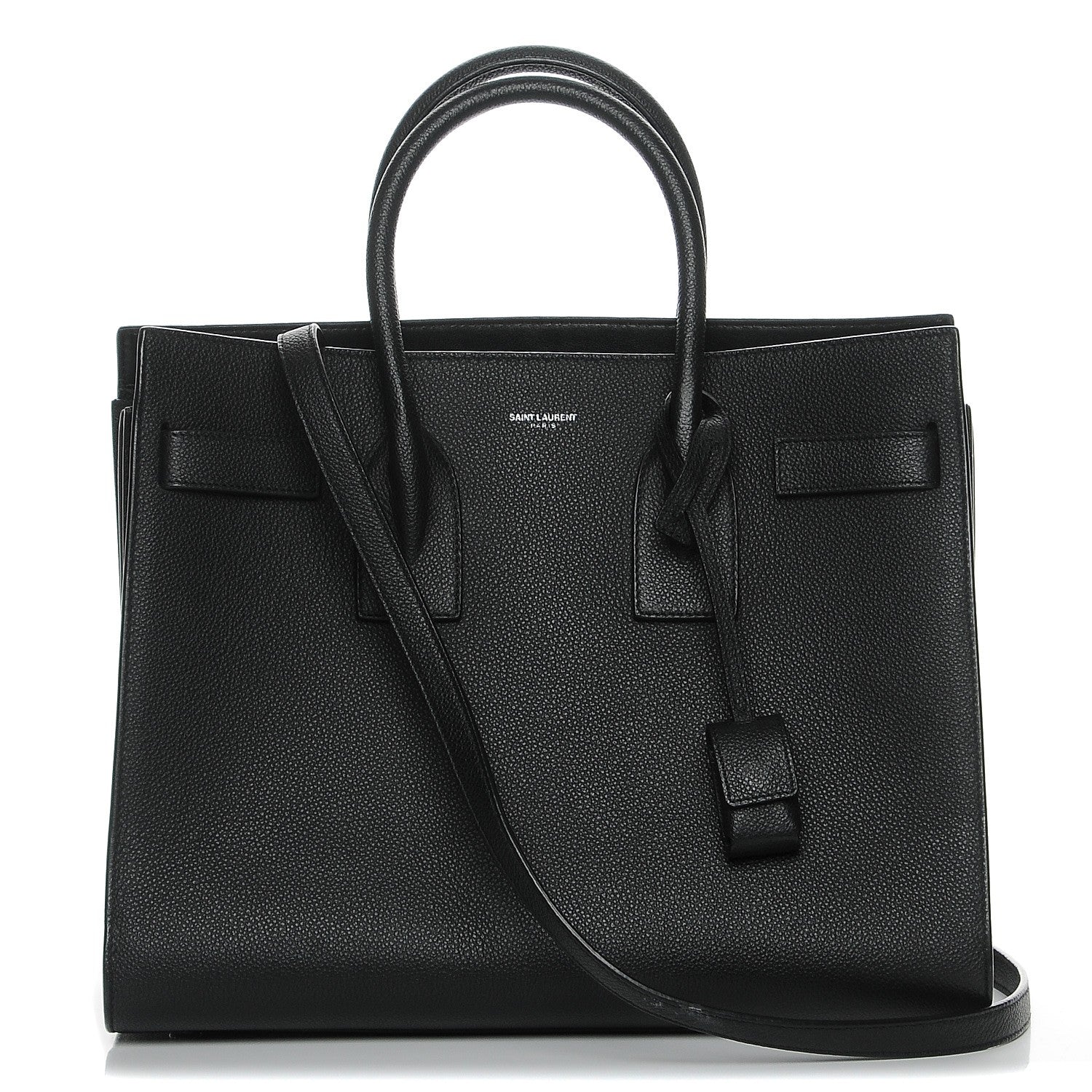 Saint Laurent Grained Calfskin Small Sac De Jour Black 1 of 14