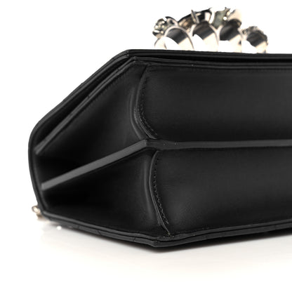 Alexander McQueen Lambskin Quilted Knuckle Shoulder Bag Black 9 of 10