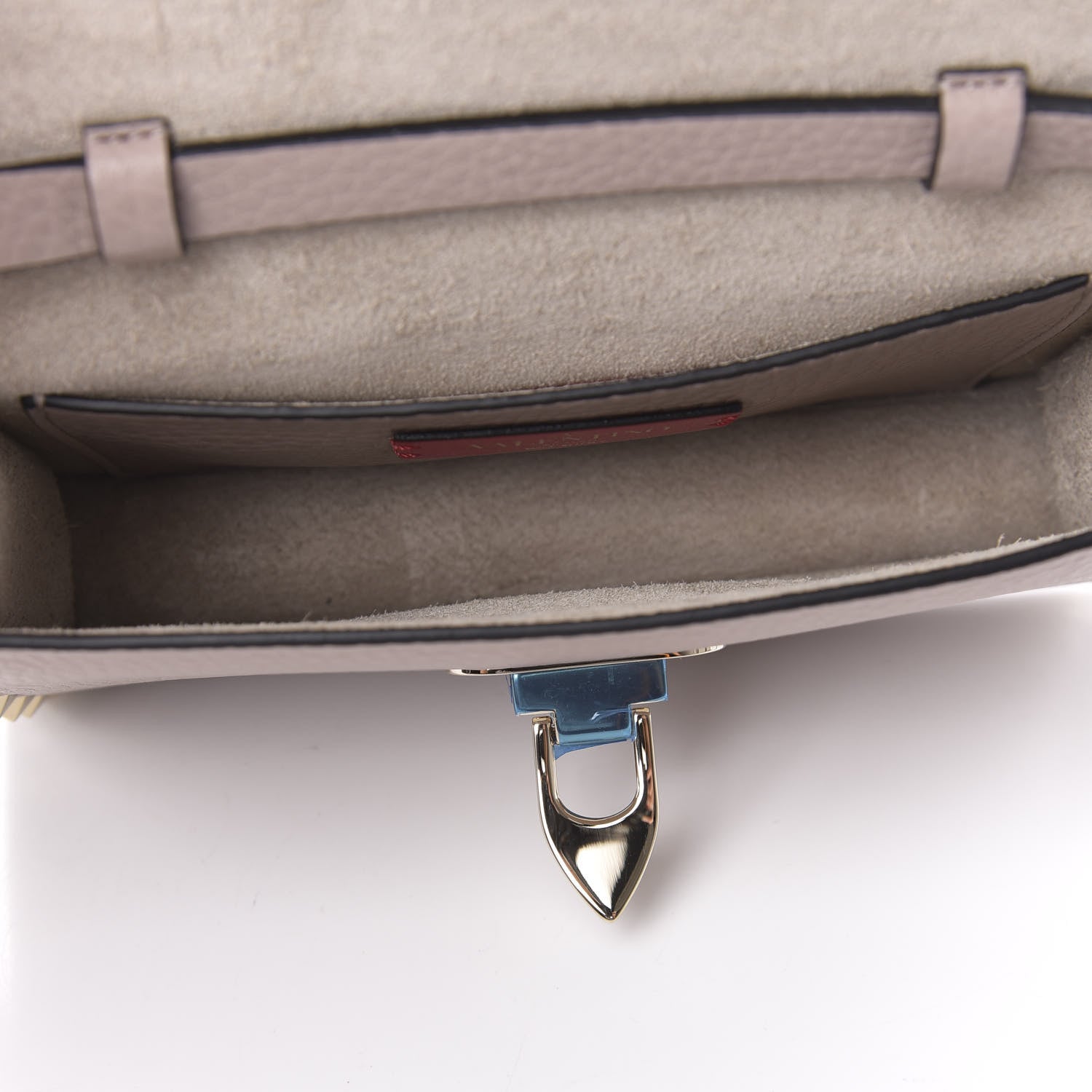 Valentino Garavani Pebbled Calfskin Small Rockstud Overlay Flap Shoulder Bag Poudre 5 of 9