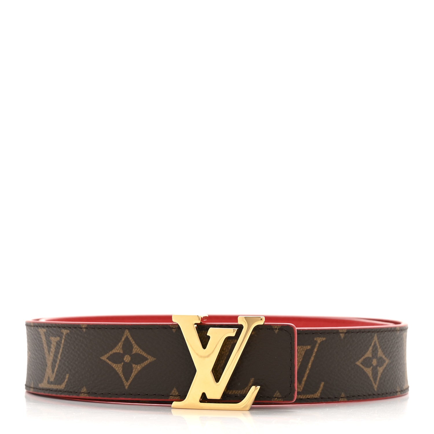 Louis Vuitton Monogram 30mm LV Initiales Reversible Belt 75 30 Coquelicot 1 of 7