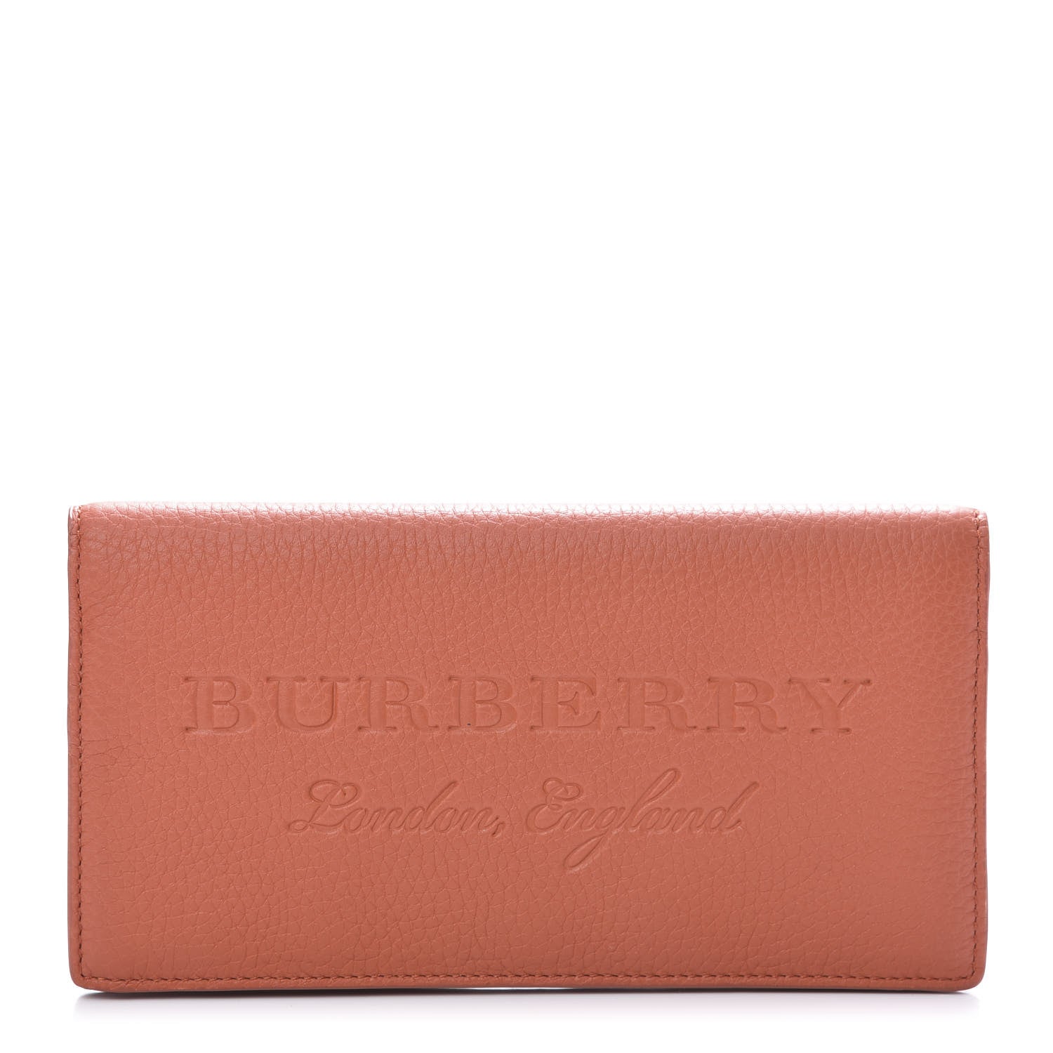 Burberry Calfskin Hastings Continental Wallet Orange 1 of 8