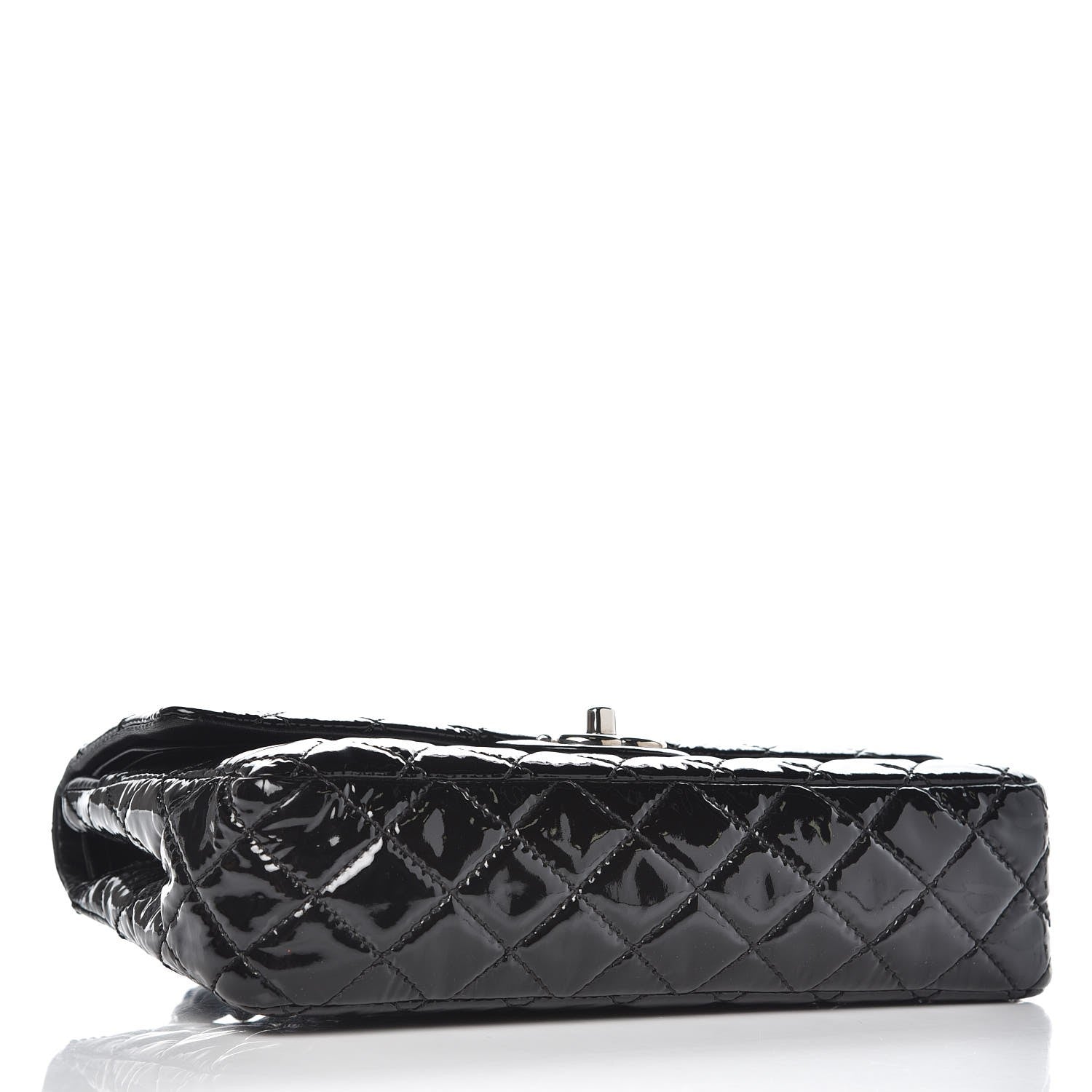 Chanel Patent Quilted Medium Double Flap Black 5 of 8
