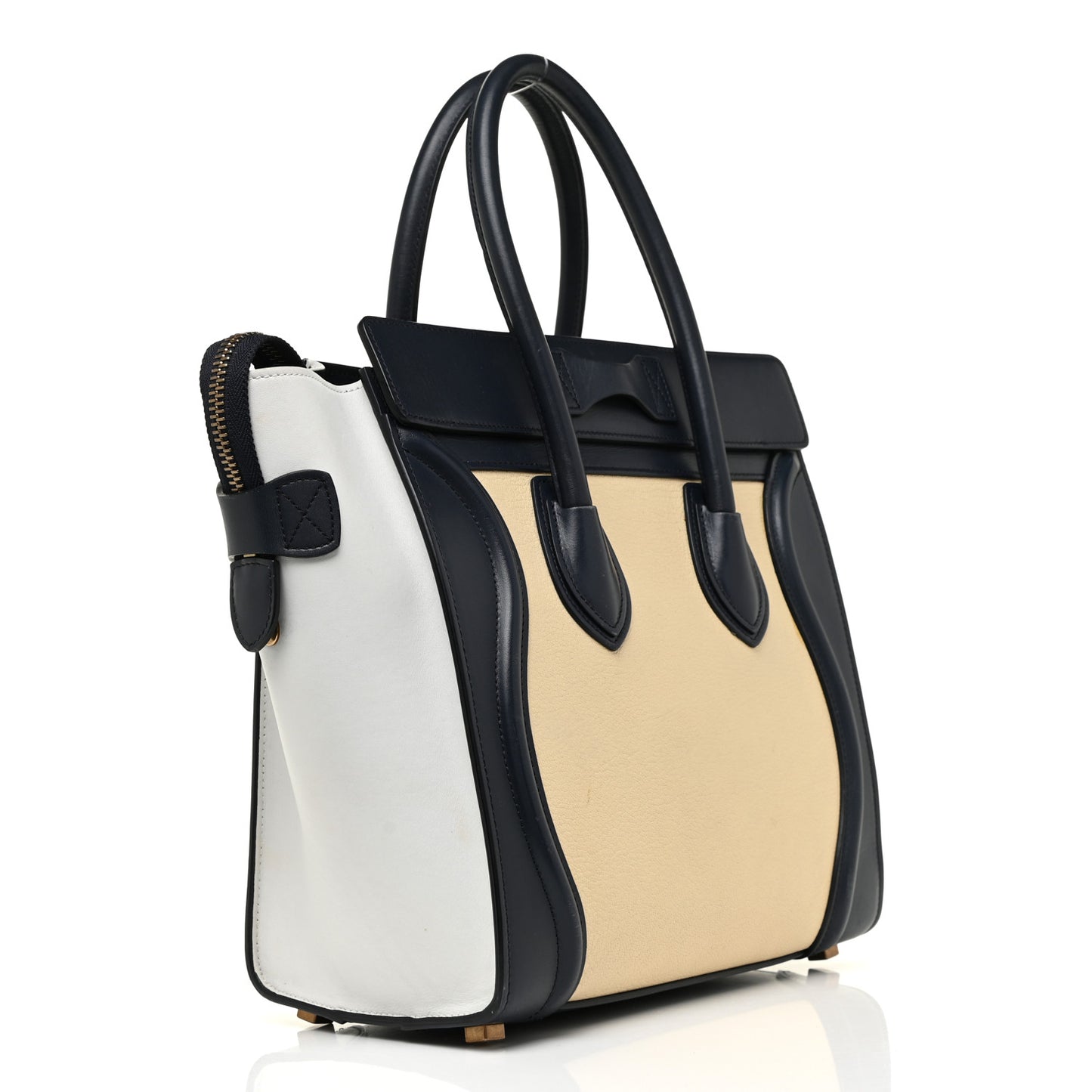Goatskin Smooth Calfskin Micro Tri-Color Luggage Firefly