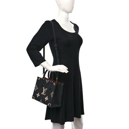 Louis Vuitton Empreinte Monogram Giant Onthego PM Black Beige 2 of 9