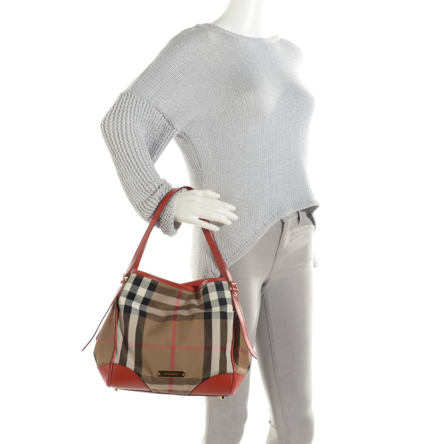 House Check Small Canterbury Tote Bright Russet