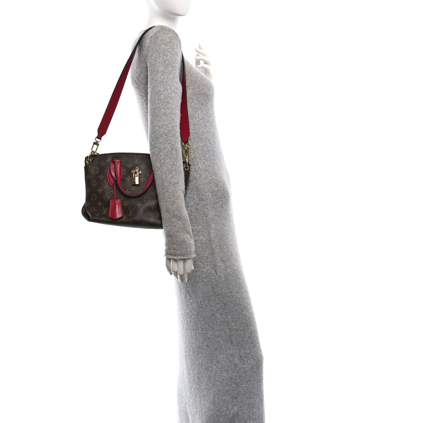 Monogram Flower Zipped Tote PM Lie De Vin